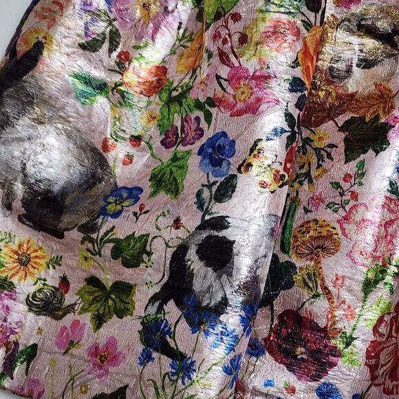 H&M Girls Nathalie Lété Jacquard Weave Metallic Shimmer Elegant Dress Size 8 - Picture 10 of 15